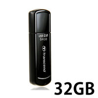 トランセンド ３２ＧＢ　ＵＳＢメモリ　ＪｅｔＦｌａｓｈ　３５０　ブラック TS32GJF350 1個（直送品）