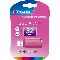 三菱ケミカルメディア ＵＳＢフラッシュメモリ　３２ＧＢ　ピンク USBP32GVP1 1枚（直送品）