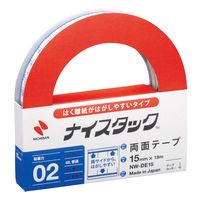 ニチバン 両面テープ ナイスタック はく離紙がはがしやすいタイプ 幅15mm×18m NW-DE15　1セット（2巻）