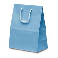 ベルベ 手提げ 紙袋 ミニバッグ ブルー 1518 1包：100枚（10×10）（直送品）