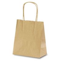 ベルベ 紙袋 1118 自動紐手提袋 T-1 茶無地 1118 1包：200枚（25×8）（直送品）