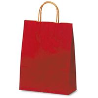 ベルベ 紙袋 1580 自動紐手提袋 T-X カラー（赤） 1580 1包：200枚（50×4）（直送品）