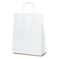 ベルベ 紙袋 1590 自動紐手提袋 T-X 白無地 1590 1包：200枚（50×4）