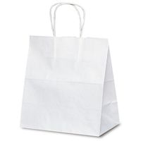 ベルベ 紙袋 1624 自動紐手提袋 T-5W 白無地 1624 1包：200枚（50×4）（直送品）
