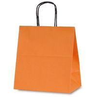 ベルベ 紙袋 1687 自動紐手提袋 T-5W カラー（オレンジ） 1687 1包：200枚（50×4）（直送品）