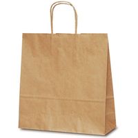 ベルベ 紙袋 1696 自動紐手提袋 T-6 茶無地 1696 1包：200枚（50×4）（直送品）