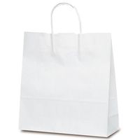 ベルベ 紙袋 自動紐手提袋 T-6 白無地 1698 1セット(200枚:50枚×4袋)