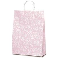 ベルベ 紙袋 自動紐手提袋 T-8 カレン（ピンク） 1802 1包：200枚（50×4）（直送品）
