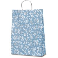 ベルベ 紙袋 自動紐手提袋 T-8 カレン（ブルー） 1803 1包：200枚（50×4）（直送品）