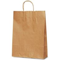 ベルベ 紙袋 1896 自動紐手提袋 T-8 茶無地 1896 1包：200枚（50×4）（直送品）