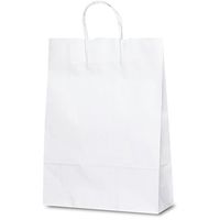ベルベ 紙袋 自動紐手提袋 T-8 白無地 1898 1セット(1袋(50枚)×4)