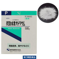 日本薬局方 炭酸水素ナトリウム 500g 健栄製薬　胃酸過多 胸やけ 胃部膨満感 もたれ 胃重 胸つかえ【第3類医薬品】