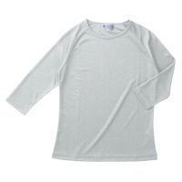 KAZEN スクラブ インナーTシャツ（男女兼用） 七分袖 シルバーグレー S 233-11（直送品）