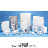 BCAP型防水・防塵開閉式プラボックス カバー/透明・ボディー/ホワイトグレー BCAP162613T 1台 1セット(2台)（直送品）