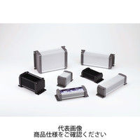 AW型 フランジ足付防水・防塵アルミケース フランジ付側板/メタリックグレー ボディーフレーム/シルバー AW7ー7ー8NGS 1台（直送品）