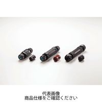 タカチ電機工業 THB390・400型 防水中継コネクタ ブラック/グリーン THB400ー6Pー17 1個 1セット(2個)（直送品）