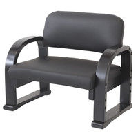 ヤマソロ TV座椅子 幅565×奥行き425×高さ490mm 座面高さ調節可能 木肘 布地