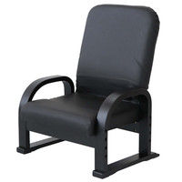【軒先渡し】ヤマソロ リクライニングTV座椅子 座面高さ調節 PVC ブラック 83-943 1脚（直送品）