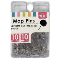 アイ・エス セミ増量:マップピン 透明 ILMT-01T 1セット(3ケース)