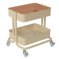 B.Bファニシング ROSSINI メッシュバスケットワゴン 2段 アイボリー 幅450×奥行350×高さ500mm ROW-F2IV 1台（直送品）