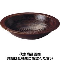 アルミ電磁用うどんすき（アメ釉）27cm QUD1001 遠藤商事（取寄品）