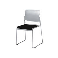 オカムラ パイプチェアグレー ブラック 8118GZ FSF1（直送品）