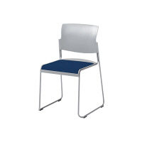 オカムラ パイプチェアグレー ミディアムブルー 8118GZ FSF3（直送品）