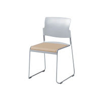 オカムラ パイプチェアグレー ベージュ 8118GZ P332（直送品）