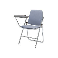 オカムラ 折タタミ椅子メモ台付 ライトブルー 8160DT P335（直送品）