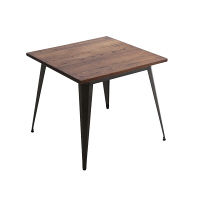 ホームテイスト おしゃれなアンティークダイニングテーブル（幅80）天然木製 ニレ材を使用｜Porian- HT-MT80