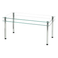 永井興産 3WAYガラステーブル CR（クリア）幅800×奥行400×高さ385mm　NK-842　1台（直送品）