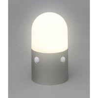 アイリスオーヤマ 乾電池式LEDセンサーライト スタンドタイプ 丸型 電球色相当 OSL-ML2M-WS（直送品）