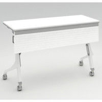 オカムラ Cardo サイドフォールドテーブル ホワイト+ホワイト 1200幅×450奥行×720高さ（mm） 81F4AE MW23（直送品）
