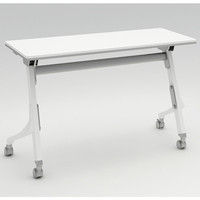 オカムラ Cardo サイドフォールドテーブル ホワイト+ホワイト 1200幅×450奥行×720高さ（mm） 81F4AR MW23（直送品）