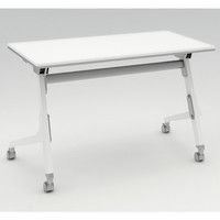 オカムラ Cardo サイドフォールドテーブル ホワイト+ホワイト 1200幅×600奥行×720高さ（mm） 81F4AT MW23（直送品）