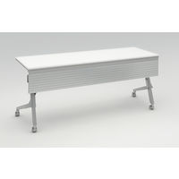 オカムラ Cardo サイドフォールドテーブル ホワイト+シルバー 1800幅×600奥行×720高さ（mm） 81F4BB MW21（直送品）