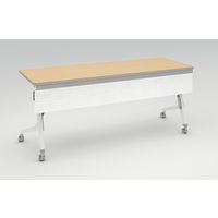オカムラ Cardo サイドフォールドテーブル NWライト+ホワイト 1800幅×600奥行×720高さ（mm） 81F4BB MW24（直送品）