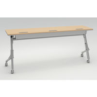 オカムラ Cardo サイドフォールドテーブル NWライト+シルバー 1800幅×450奥行×720高さ（mm） 81F4EX MW22（直送品）