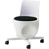 オカムラ e-chairタブレットなしパッド付 ブラックベリー 482幅×497奥行×440座高×710高さ（mm） 9314AA F013（直送品）