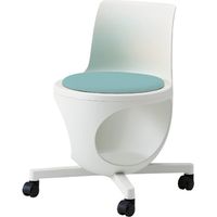 オカムラ e-chairタブレットなしパッド付 セージ 482幅×497奥行×440座高×710高さ（mm） 9314AA PD31（直送品）