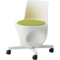 オカムラ e-chairタブレットなしパッド付 ライムグリーン 482幅×497奥行×440座高×710高さ（mm） 9314AA PD32（直送品）