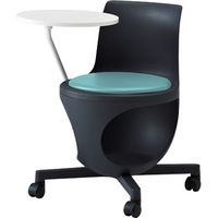 オカムラ e-chairタブレット付パッド付 セージ 602幅×663奥行×440座高×710高さ（mm） 9314BC F002（直送品）