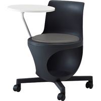 オカムラ e-chairタブレット付パッド付 チャコールグレー 602幅×663奥行×440座高×710高さ（mm） 9314BC PB24（直送品）