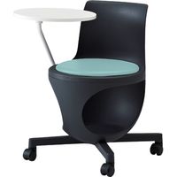 オカムラ e-chairタブレット付パッド付 セージ 602幅×663奥行×440座高×710高さ（mm） 9314BC PD31（直送品）