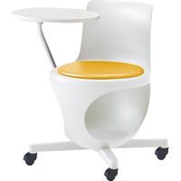 オカムラ e-chairタブレット付パッド付 カモミール 596幅×665奥行×446座高×716高さ（mm） 9314JC F027（直送品）