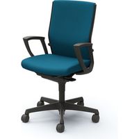 C445ZR FFW5 |オカムラ エスクードチェアハイバックリング肘付 ターコイズブルー（直送品）