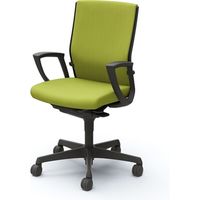 C445ZR FFW6 |オカムラ エスクードチェアハイバックリング肘付 イエローグリーン（直送品）