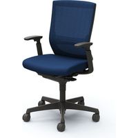 C497ZS FHB4 |オカムラ エスクードメッシュチェアハイ可動肘付 ダークブルー（直送品）