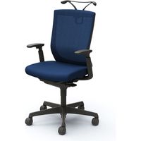 C498ZR FHB4 |オカムラ エスクードメッシュチェアハイ可動肘付 ダークブルー（直送品）