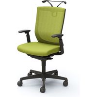 C498ZR FHB6 |オカムラ エスクードメッシュチェアハイ可動肘付 イエローグリーン（直送品）